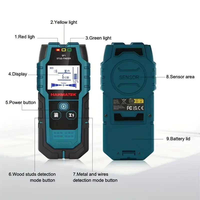 HANMATEK SF1 Wall Scanner Five In One Stud Detector Sensor