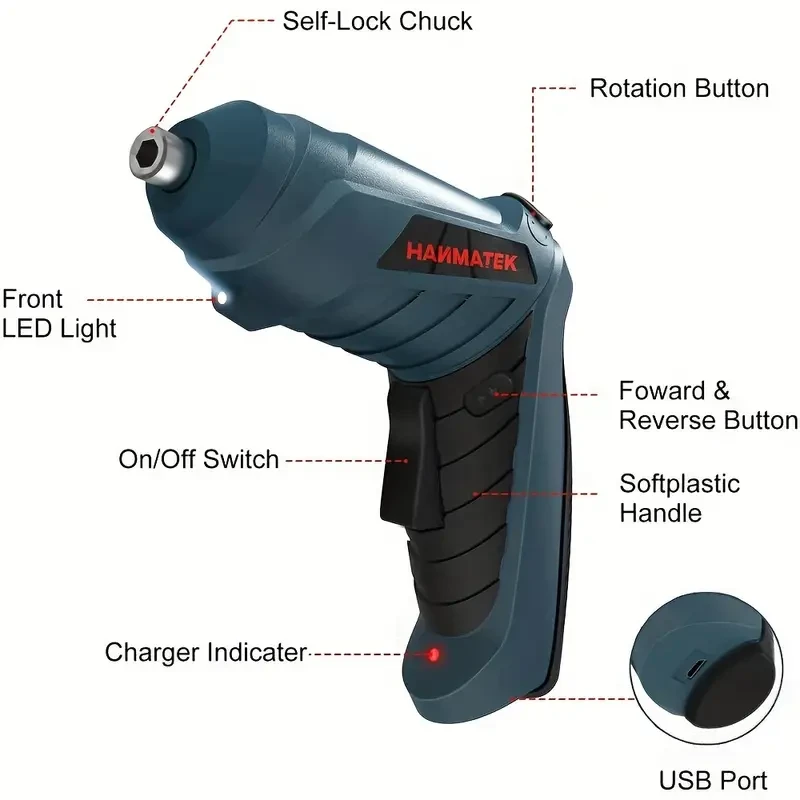 HANMATEK ES1 13 in 1 Cordless Screwdriver Kit