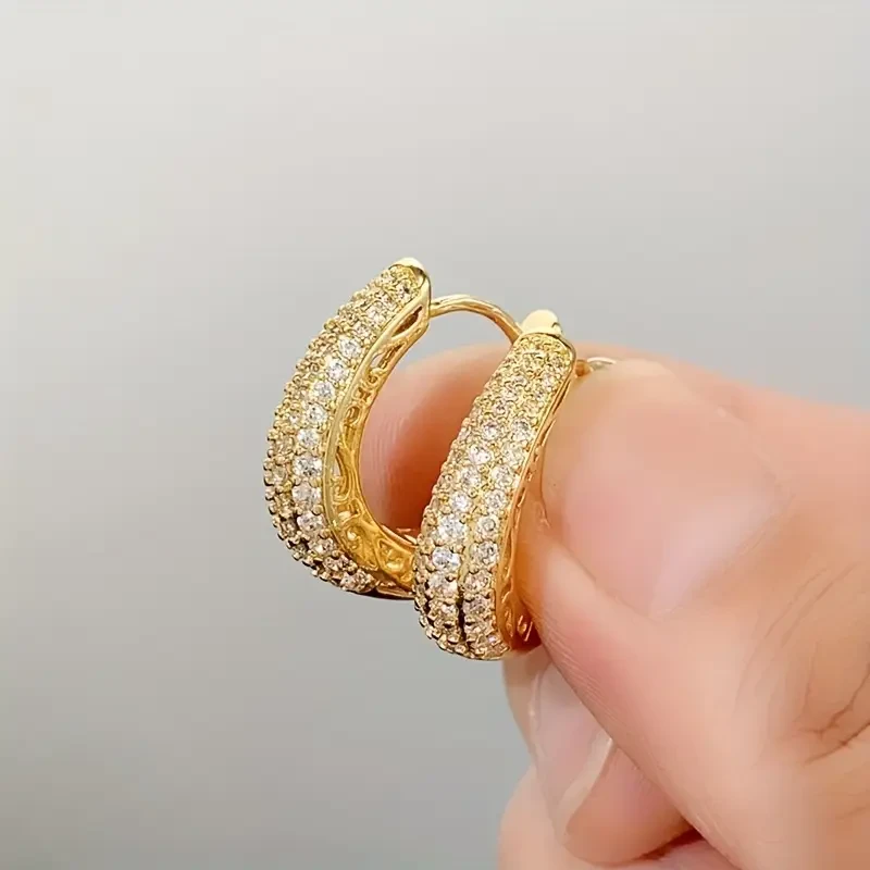 READKISS Elegant 18K Golden Plated Hoop Earrings