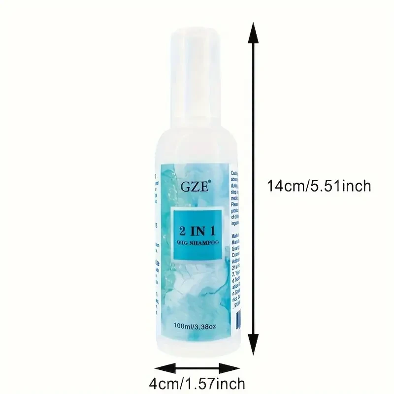 2-Pack 100ml Synthetic 2 IN 1 Wig Shampoo