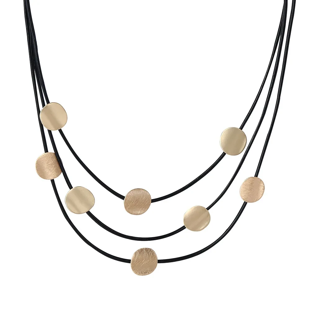 Multi-layer Necklace Female Niche Design Women's Dress Accessories Ins Female Alloy Simple Necklace Clavicle Chain