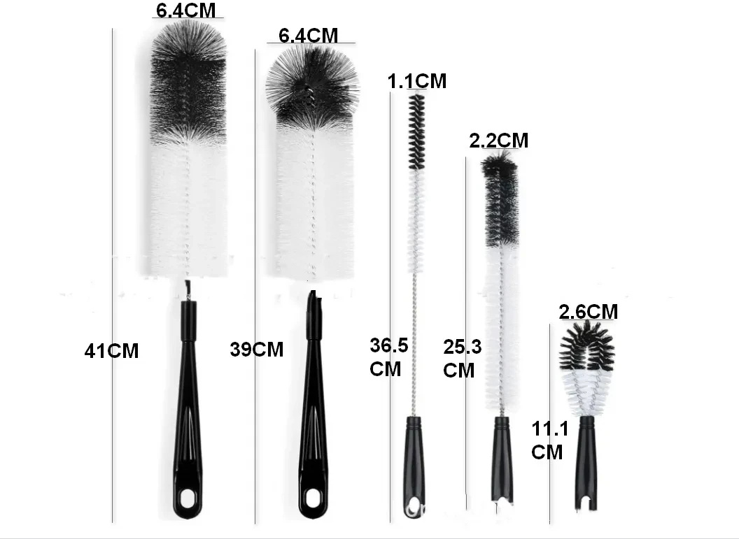 long handled narrow neck bottle cleaning brush