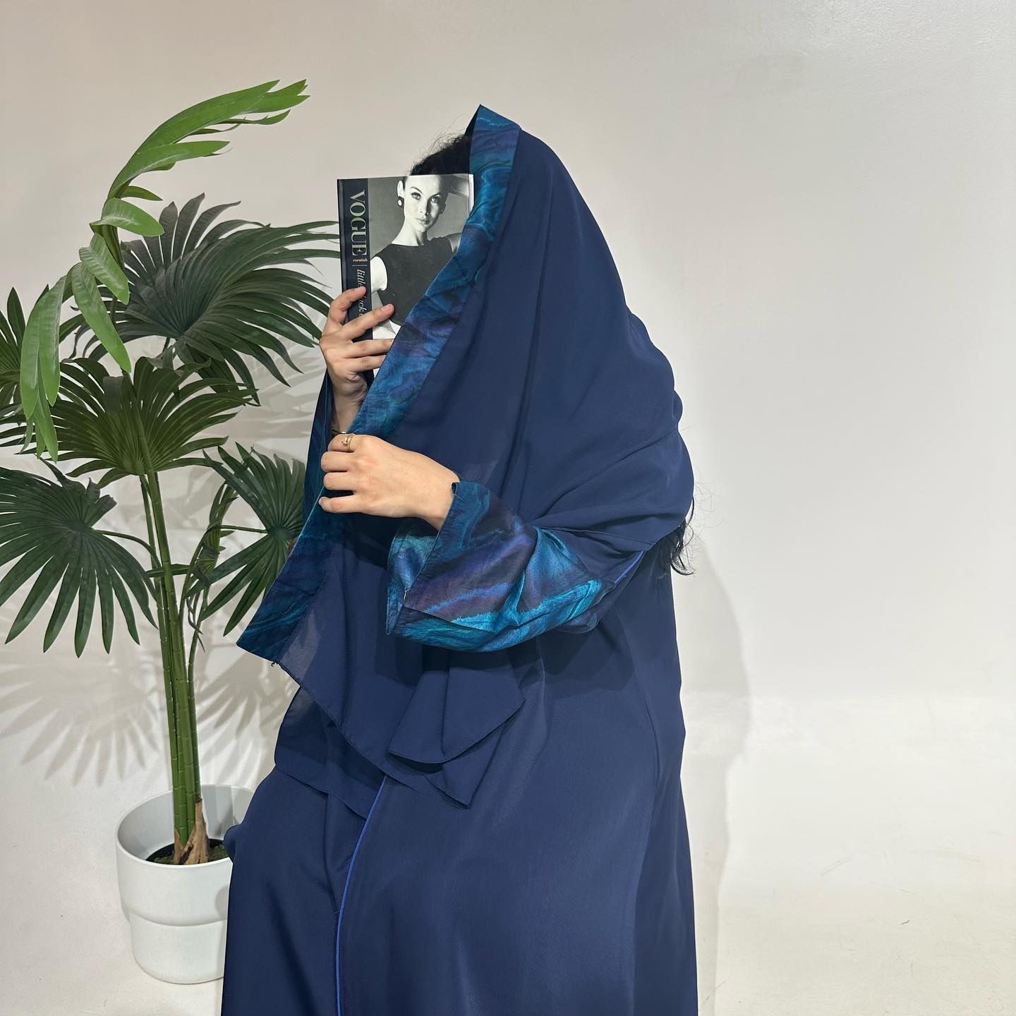 Fashion Spring And Summer New Stitching Sleeves Casual Robe With Headscarf