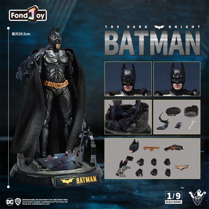 DC Joker Heath Ledger Batman Dark Knight Handmade Model Box Set Collection Ornament