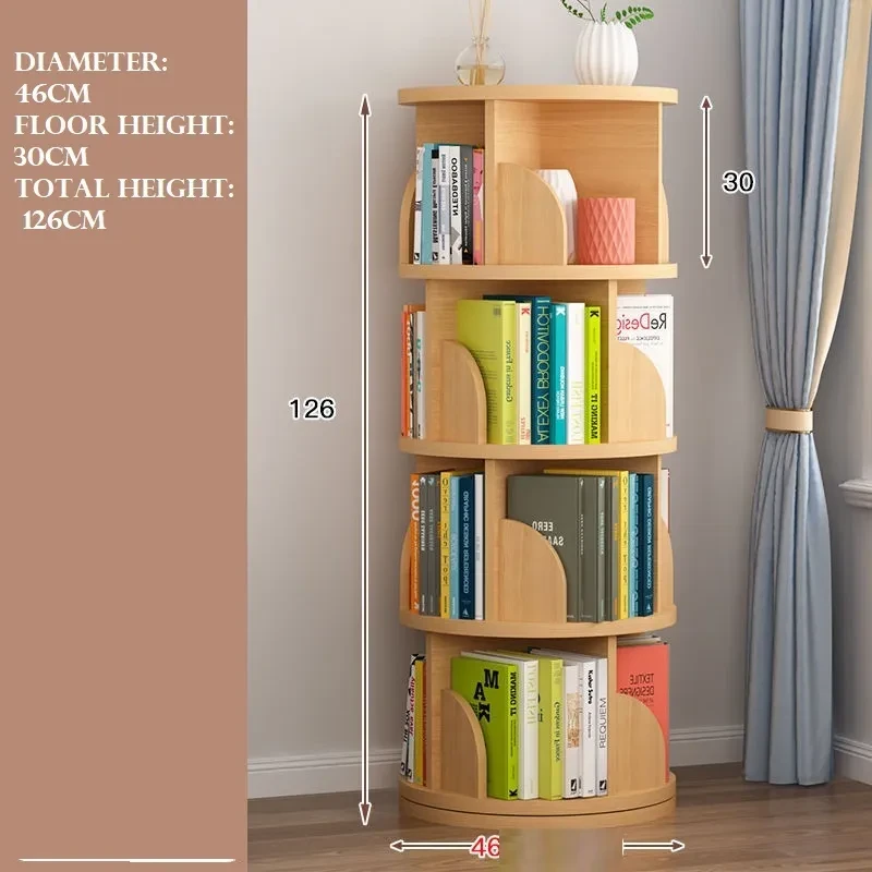 White Revolving Bookcase