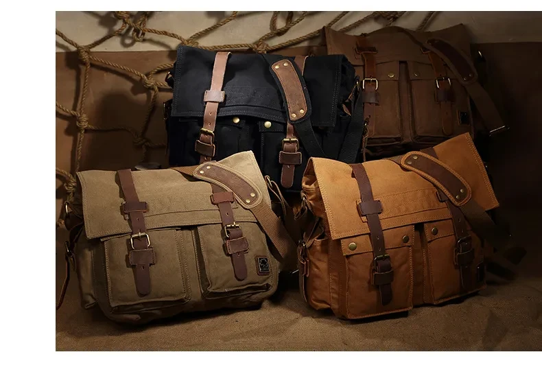 Women's Canvas Messenger Bag