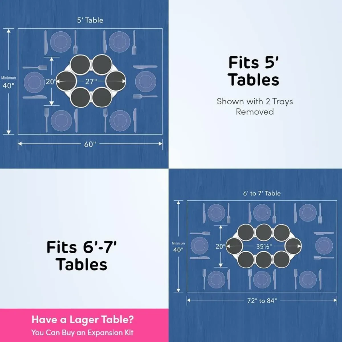 Rotating Dinner Plate Lazy Susan Revolution Dining Table Top Rotating Rack