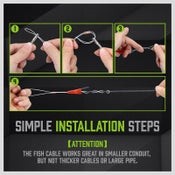 12M Fish Tape Wire Puller Electrical Cable Pulling Rod Threader