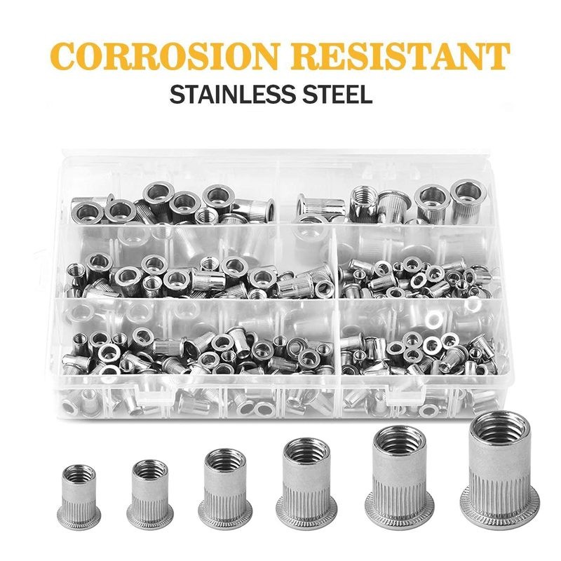 205pcs Rivet Nut Rivnut Nutserts Stainless Steel