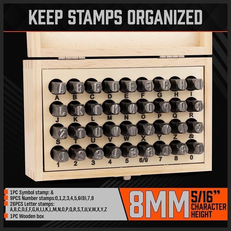 Number and Letter Metal Stamping Punch Kit