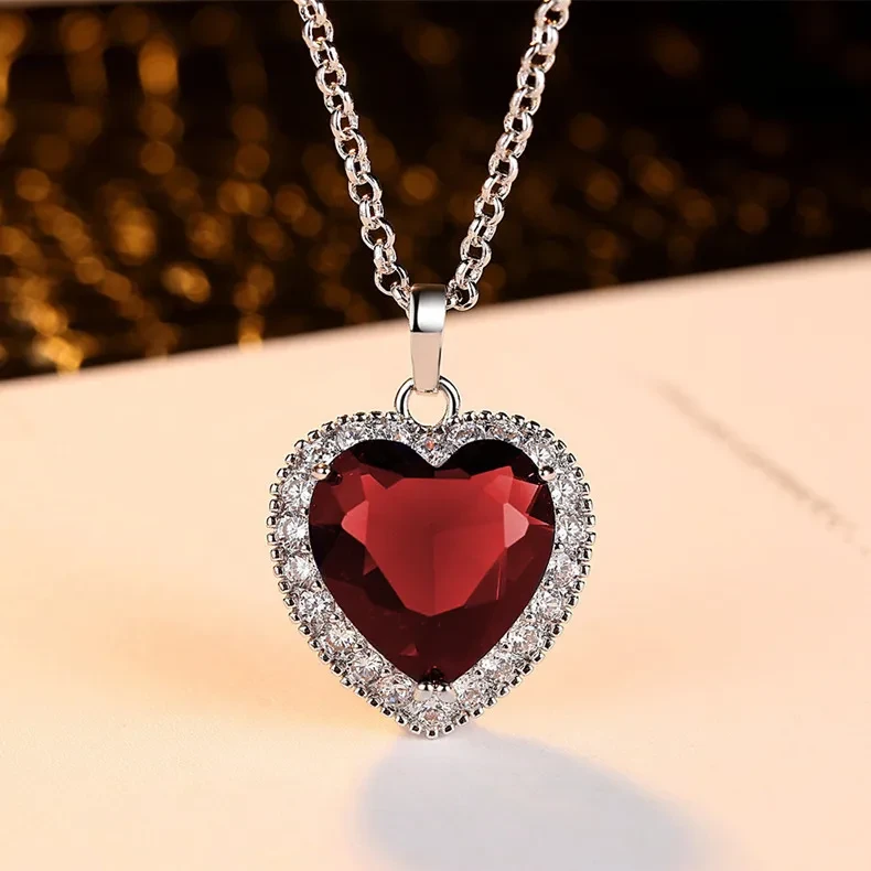 Titanic ocean Heart Pendant Necklace