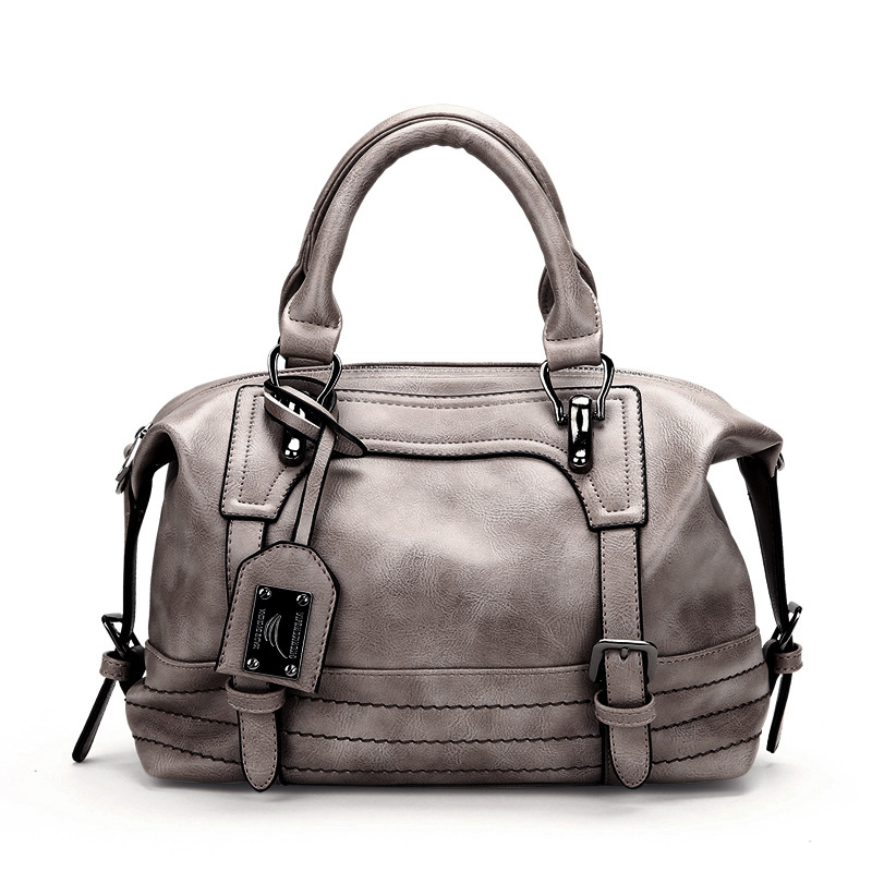 Simple Oil Wax Leather Tote Bag