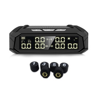 Solar External Tire Pressure Monitor 6 Tire RV Trucks