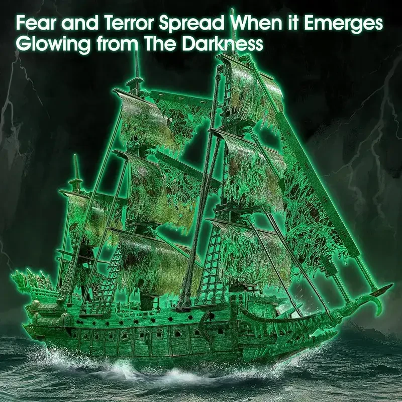 3D Puzzle for Adults, Glow in the Dark Flying Dutchman