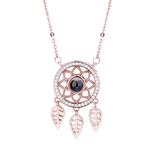 Natural Gemstone Stone Precious Rose Pendant