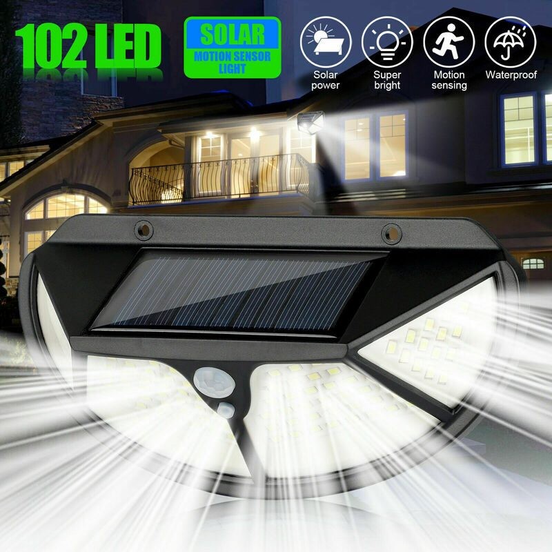 Solar Wall Lights 102 LED Sensor Wall Lamp