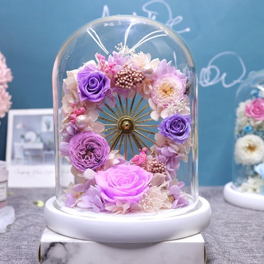 Ferris Wheel With Light Rose Decoration
