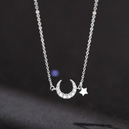 Diamond Pendant Necklace Women's Summer All-matching