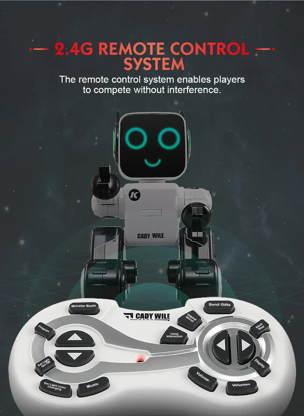 Red Intelligent Remote Control Robot