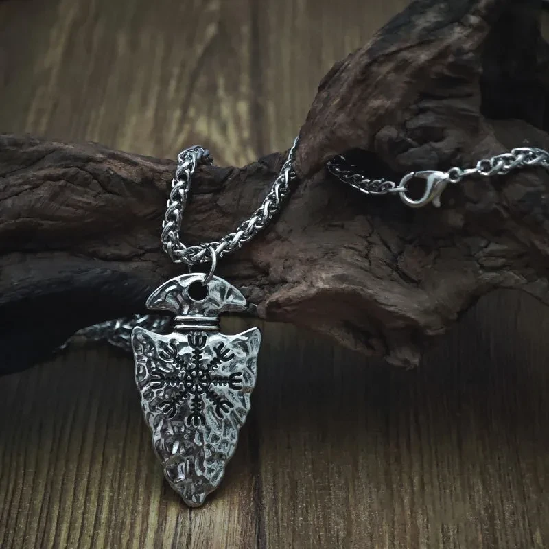 Viking Pirate Spear Rune Party Punk Necklace