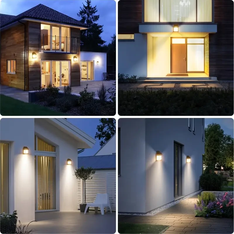 2pcs Golden Century Solar Wall Lights