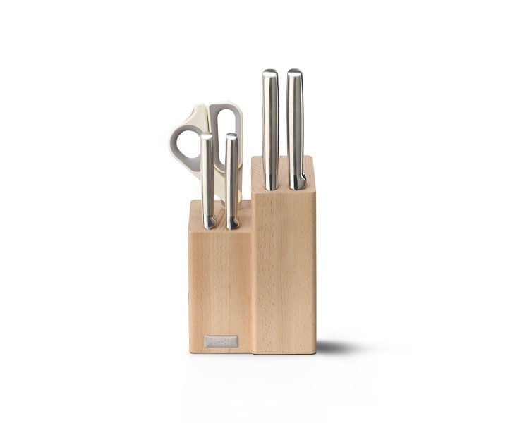 Elevate Fusion 5pc Knife & Scissor Block - Joseph Joseph