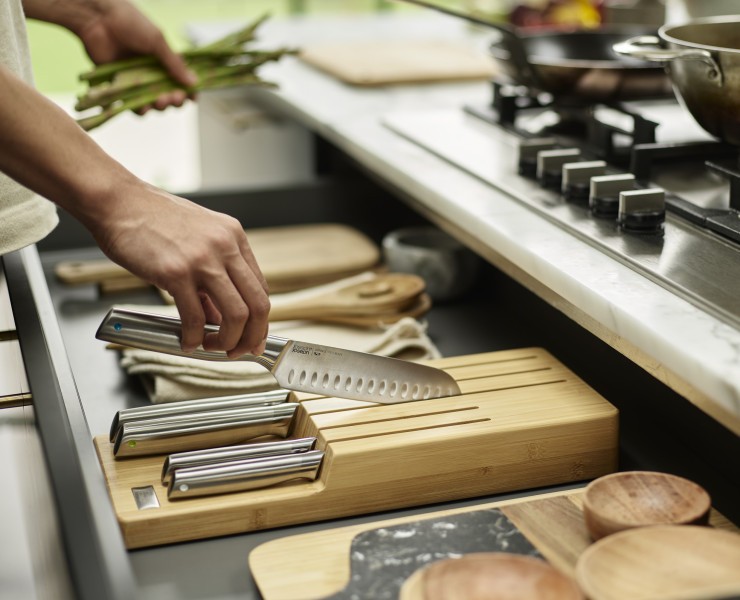 Elevate Steel Knives Bamboo Store 5 Piece Set  - Joseph Joseph