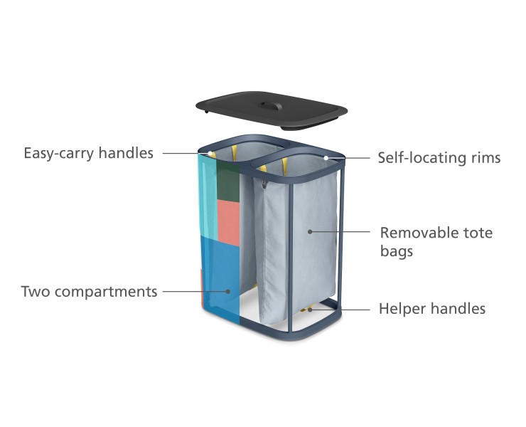 Tota 90L Laundry Basket - Jonathan Lawes  - Joseph Joseph