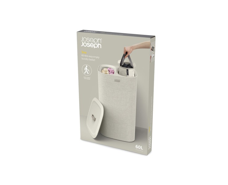 Tota 60L Laundry Separation Basket - Ecru - Joseph Joseph