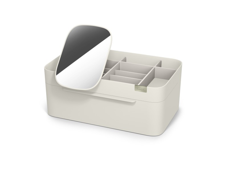 Viva Large Cosmetic Organiser with Removable Mirror - Shell - Joseph Joseph