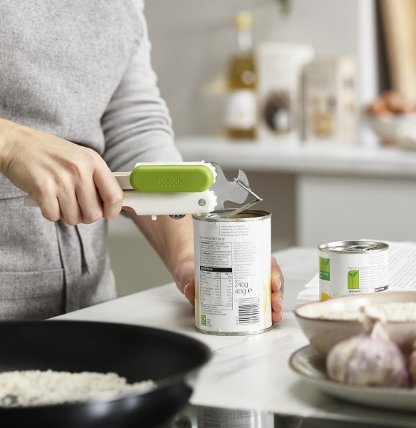 Pivot 3-in-1 Can Opener - White/Green  - Joseph Joseph