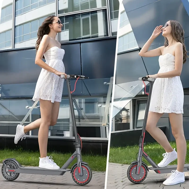 LADPED LP80 350W 36-42V Battery Folding Electric Scooter With 8.5" Anti-skid Solid Tyres, Electric Scooter With 19 Miles Long Range, 15.5MPH High Speed &3 Speed Modes Foldable Commuting Electric Scooter For Adults
