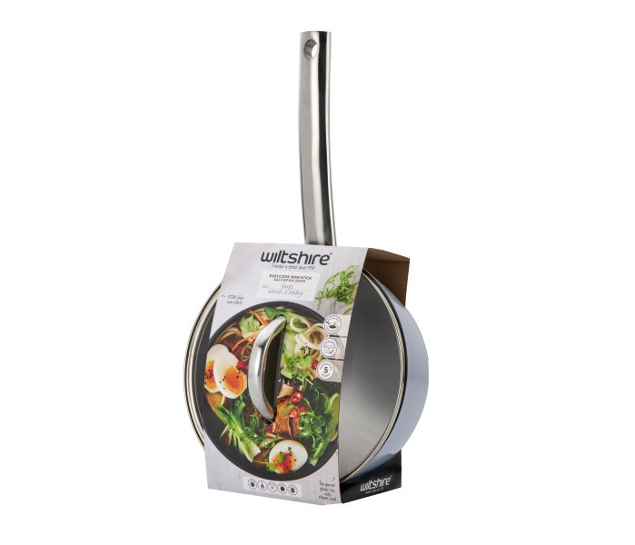 Easycook Blue Non-stick Induction Saucepan 20cm|2.17l with glass lid - Wiltshire