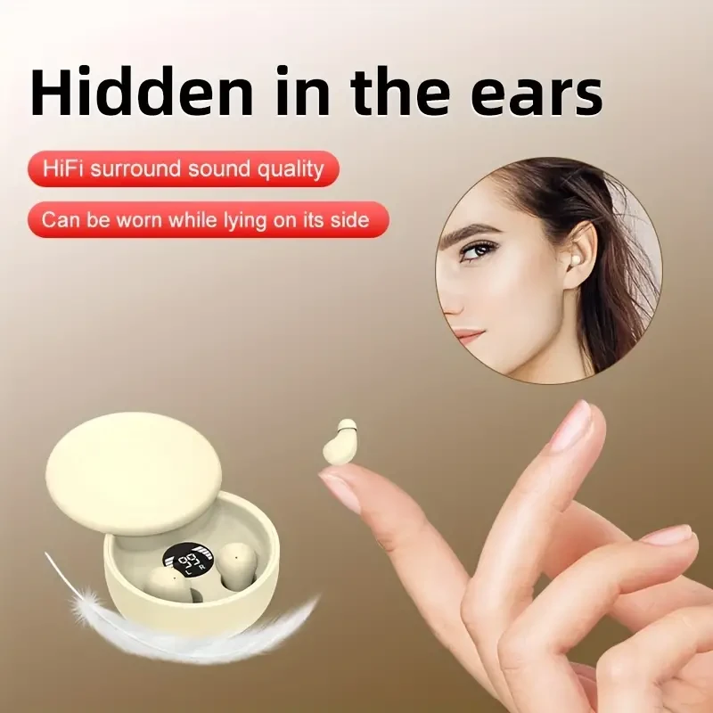 Ultra Mini TWS Wireless Earbuds - Compact In-Ear Comfort with Immersive Sound & Portable Charging Case
