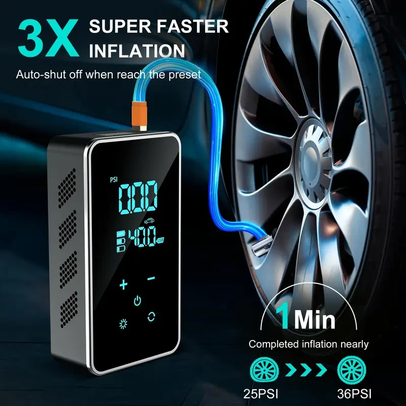 suitu 45W High-Pressure Portable Air Pump with Digital Display
