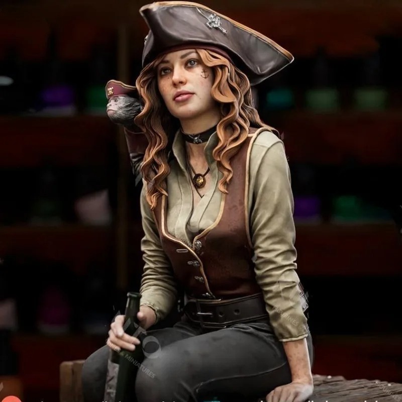 1/24 Scale Female Pirate Captain Lyra Resin Figure  Assembled Model Kit