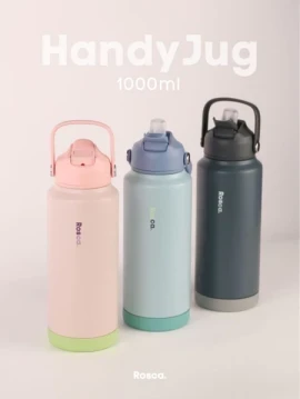 Rosca HandyJug Tumbler Stainless Drinking Bottle 1 Liter Heat / Cold Resistant Portable Stainless Steel Tumbler