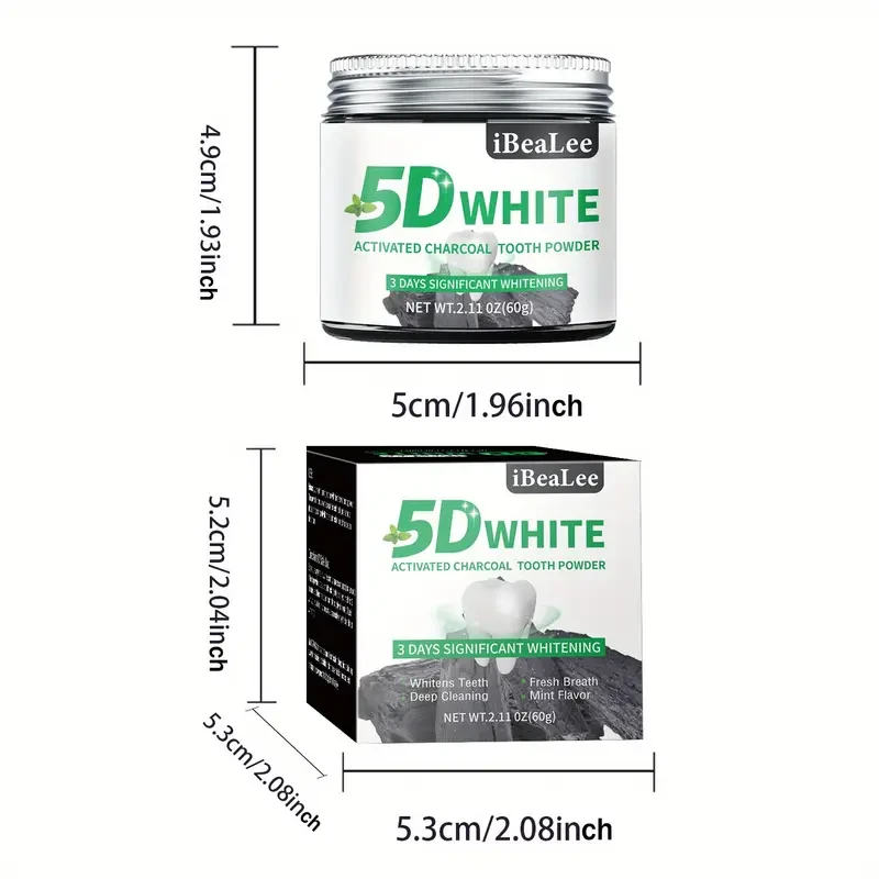 iBeaLee Bamboo Charcoal Teeth Whitening Powder