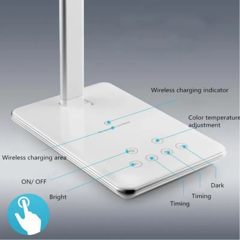 Huawei Apple Wireless Charging Desk Lamp LED Eye Protection Desk Lamp Bedside Folding