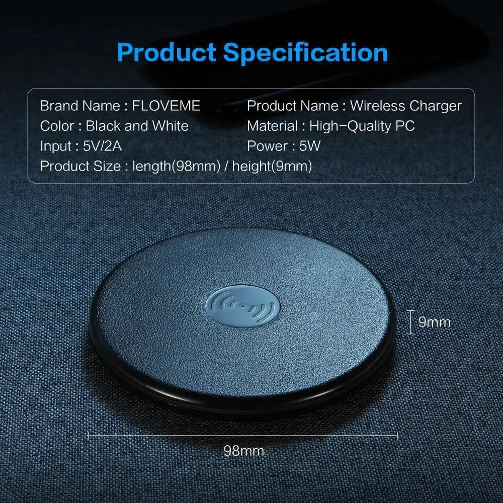 Desktop Simple Wireless Charging Mobile Phone Charger Ultra-light And Portable SKU: CJSJ1147