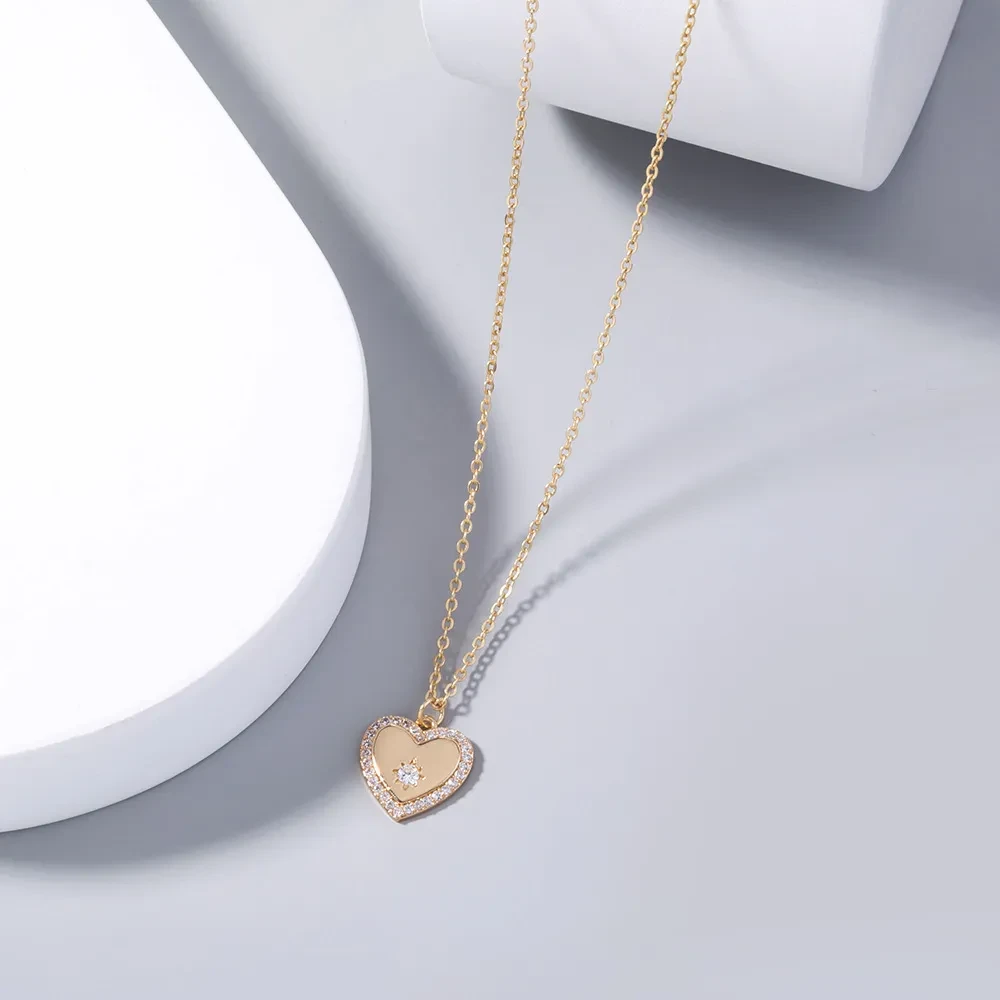 European And American Cross-border New Ins Gold Micro-inlaid Zircon Necklace