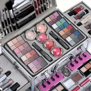 Professional Multifunctional Makeup Set, 106pcs Makeup Tools Eyeshadow Lipstick Mascara Lip Liner Makeup Brush Makeup Artist Makeup Gift Box, Ideal Gift For Mother's Day Makeup Set