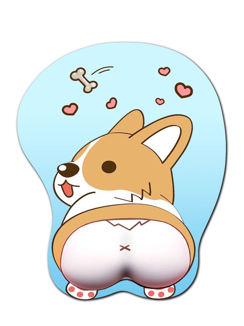 Keji dog dog mouse pad dog wrist pad cartoon creative pattern girl Keji PP silicone wristband