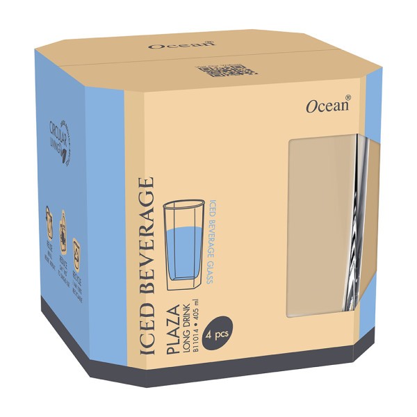 Eco Plaza Hiball Tumbler 405ml - Set 4  - Ocean