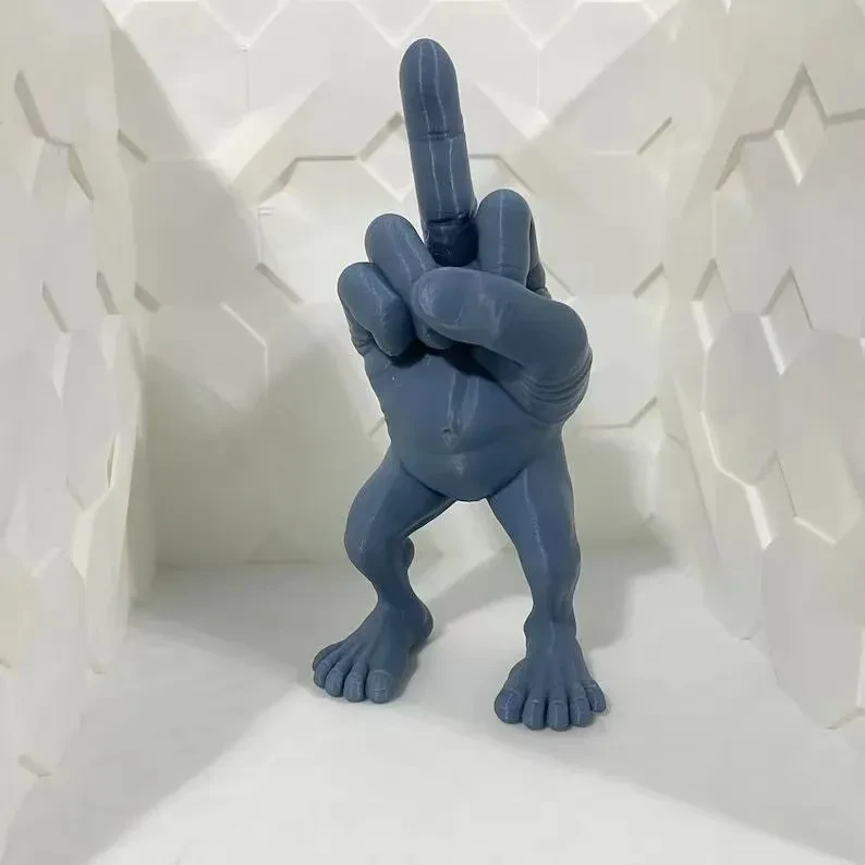 Creative Funny Middle Finger Mannequin Leg Resin