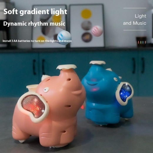 Children's Creative Cartoon Suspension Ball Blowing Machine Baby Elephant Toy