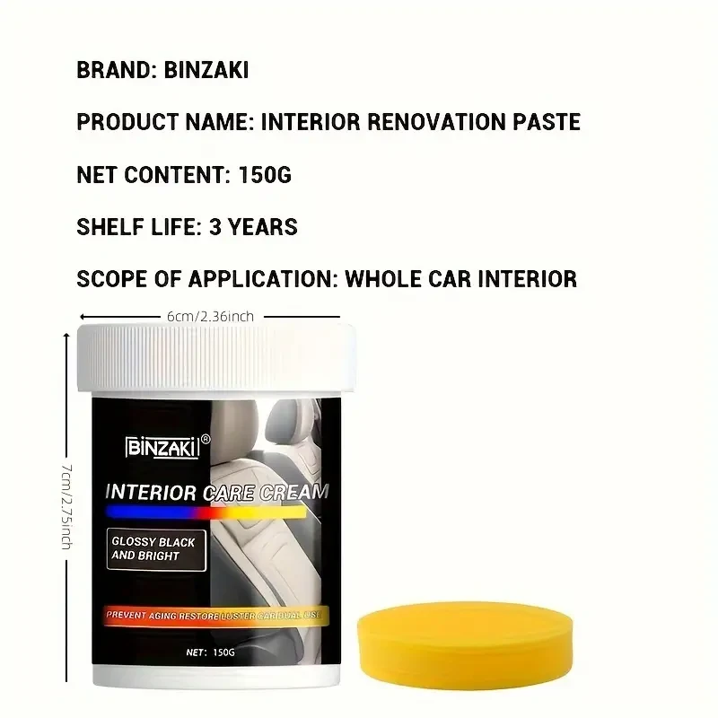 Car Interior Renewal Kit - Crystal Wax, Seat Restorer, & Tire Shine