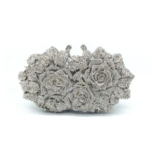 Hollow Rose Diamond Dinner Bag