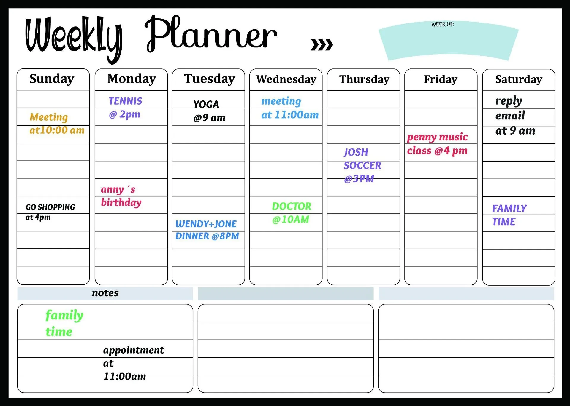 Whiteboard Calendar
