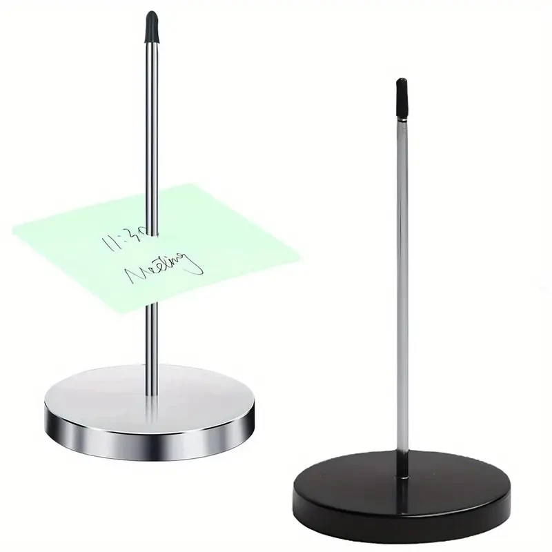 Stainless Steel Straight Rod Paper Memo Holder Bill Fork